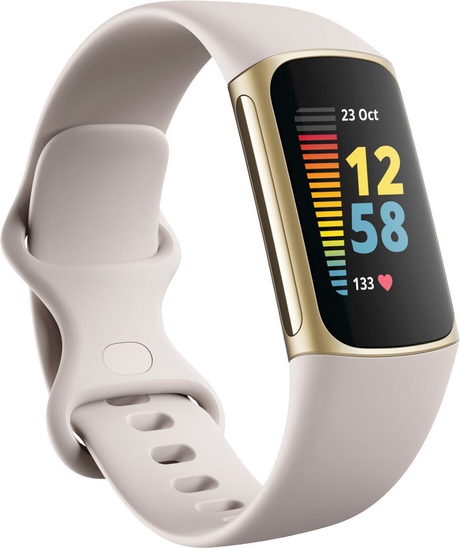 Fitbit Charge 5 - Lunar White/Soft Gold Stainless Steel