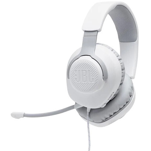 JBL Quantum 100 Wired Over-Ear Gaming Headset (White)