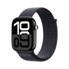 Apple Watch Series 10 GPS 46mm Jet Black Aluminium Case with Ink Sport Loop