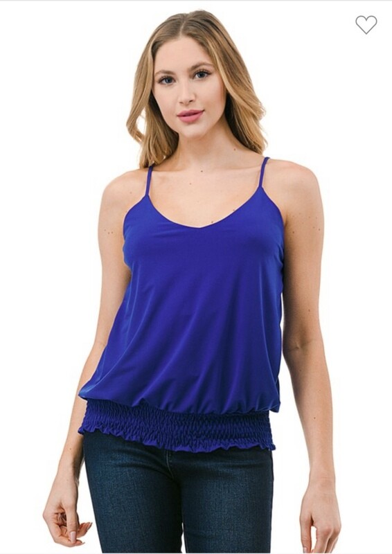 Ariella Smocking Band Tank Top