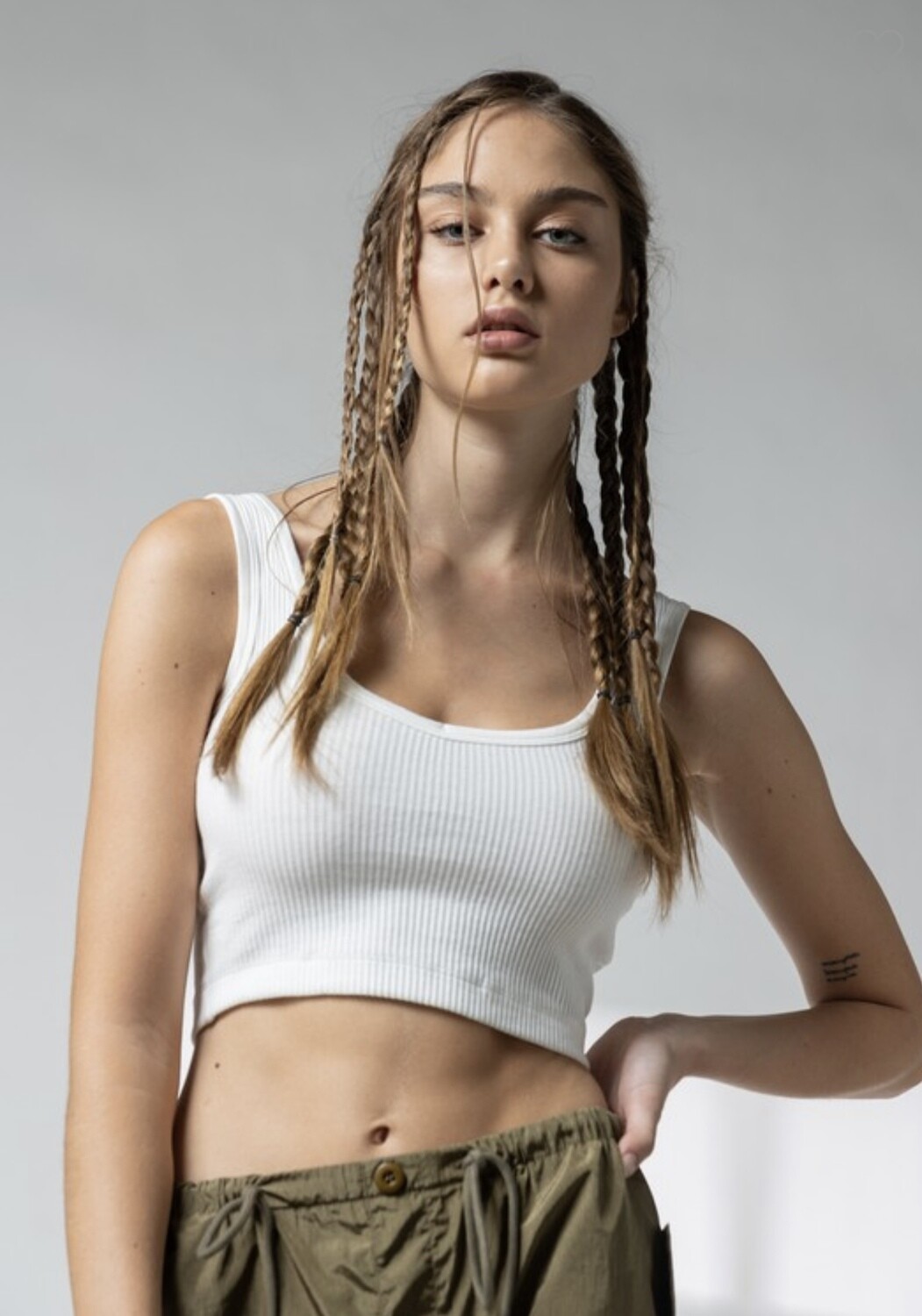 Paper Moon Summer Ribbed Knit Crop Top Multiple Colors, Color: Black, Size: S