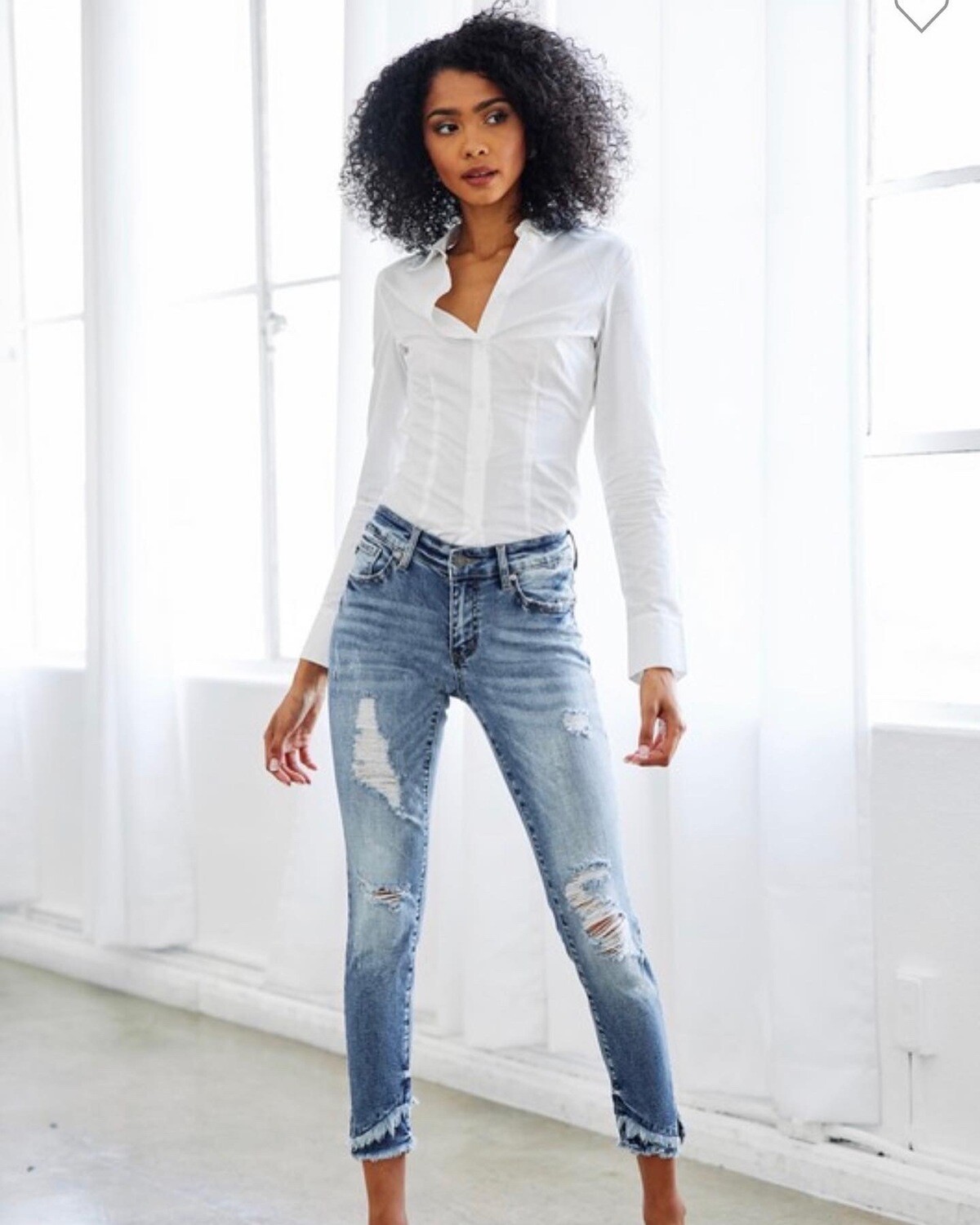 Kan Can Mid Rise Ankle Skinny, Color: All, Size: 0/23