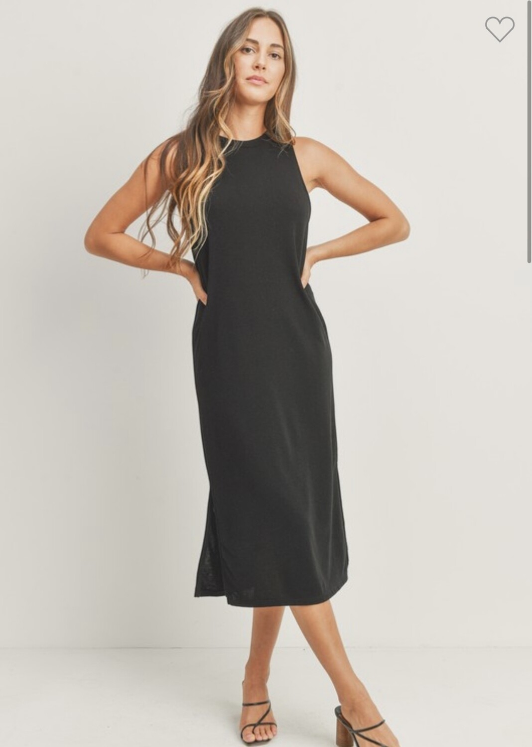 Cherish Round Neck Sleeveless Top , Color: Black, Size: Small