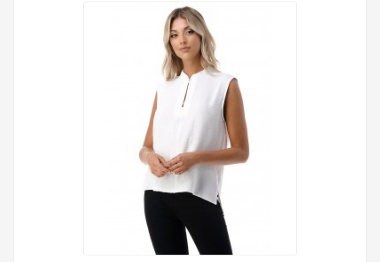 Ariella Sleeveless Top, Size: XS, Color: White