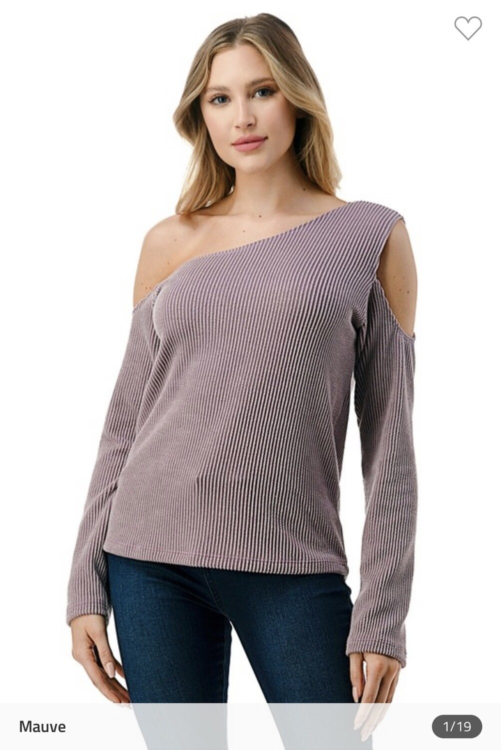 Ariella Open Shoulder Top, Size: S, Color: Mauve