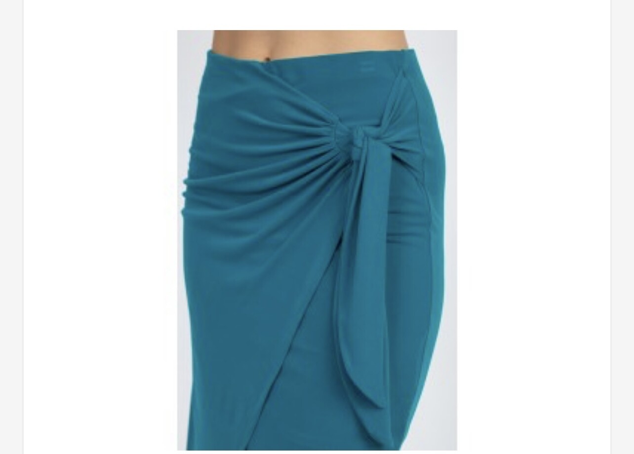 Olivia Graye Jade Skirt w/Tie, Color: Jade, Size: XS