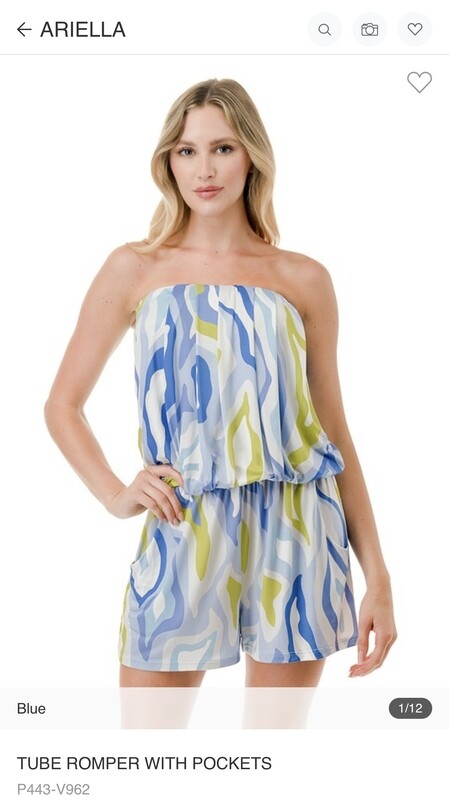 Ariella Tube Romper w/Pockets