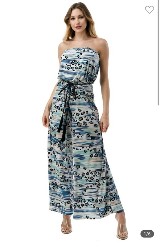 Ariella Tube Wide Leg Jumpsuit