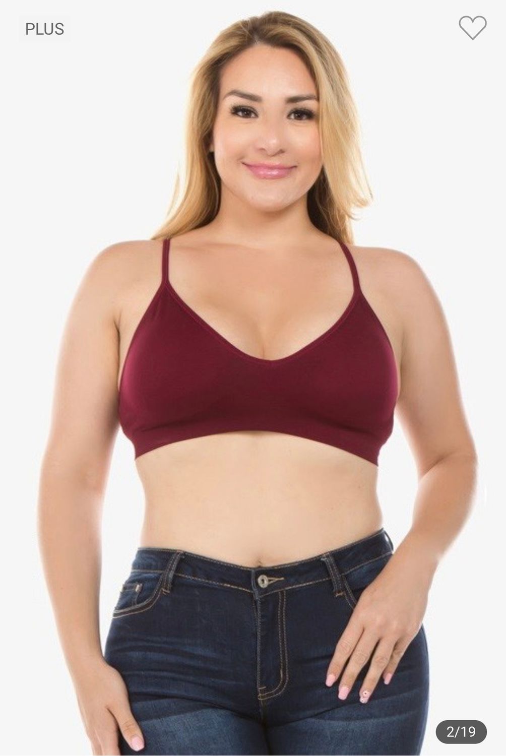 Anemone Plus Size Seamless Bralette, Color: Beige, Size: 34C - 40C