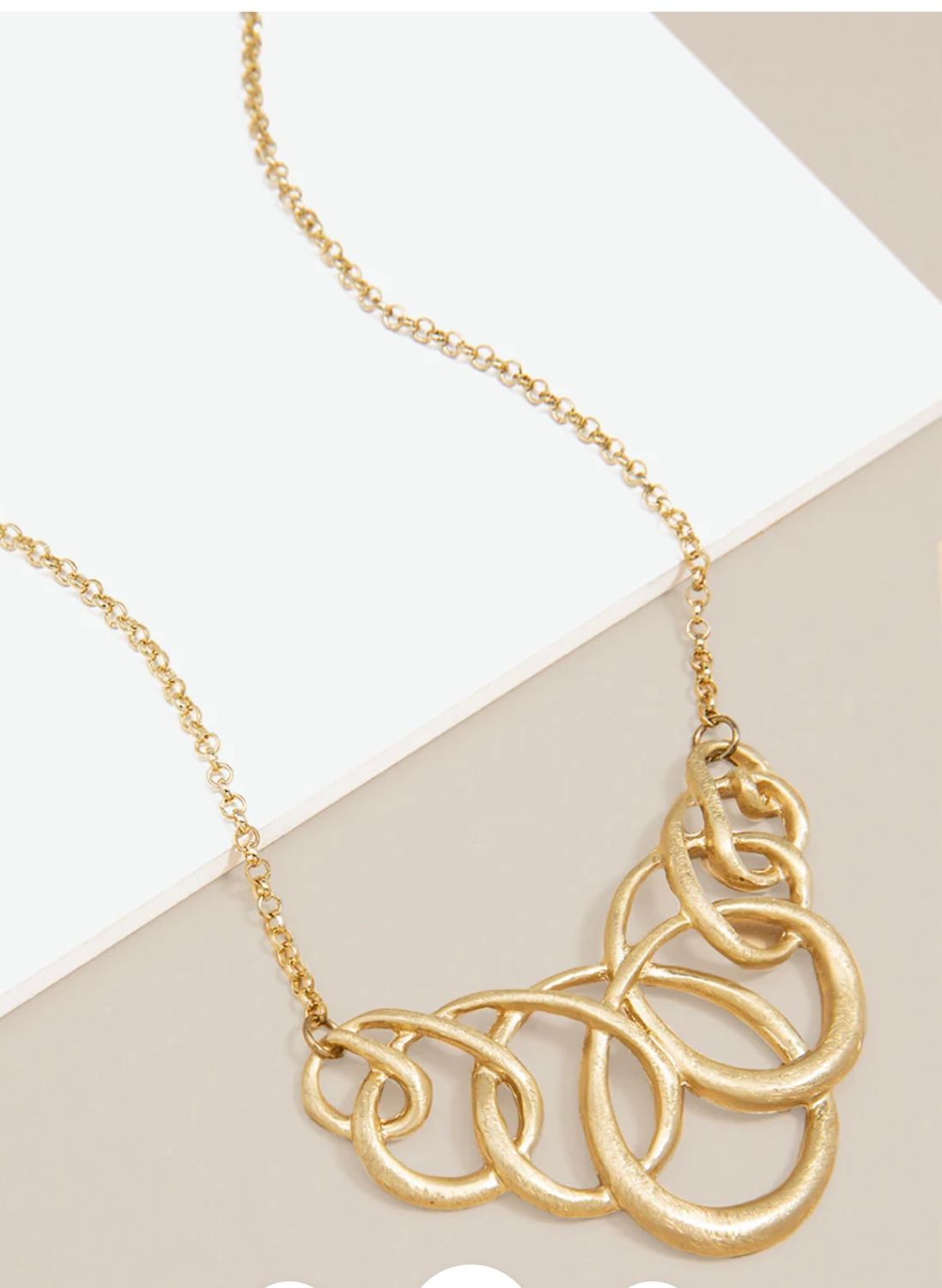 Zenzii Loop Charm Necklace, Color: HEM, Size: 1