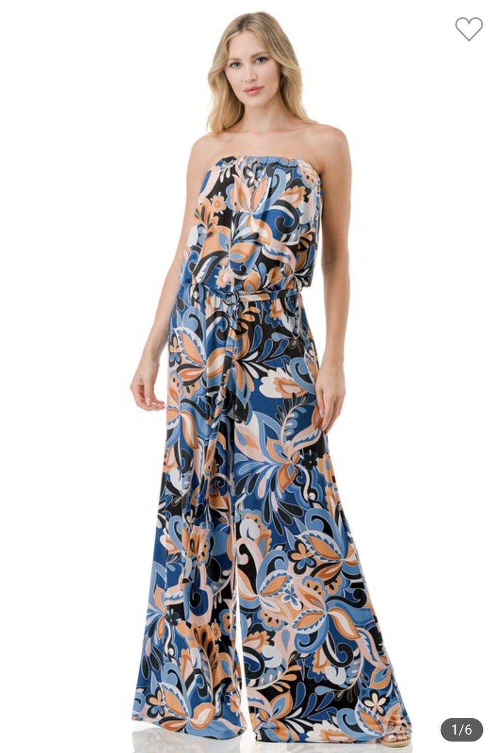 Ariella Wide Leg Jumpsuit W/Ring Belt, Size: S