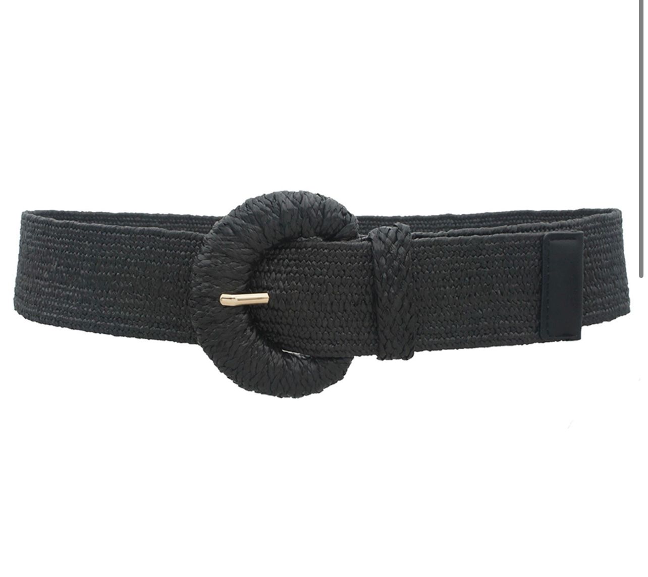 Belts Wrapped Half Moon Elastic, Color: Black