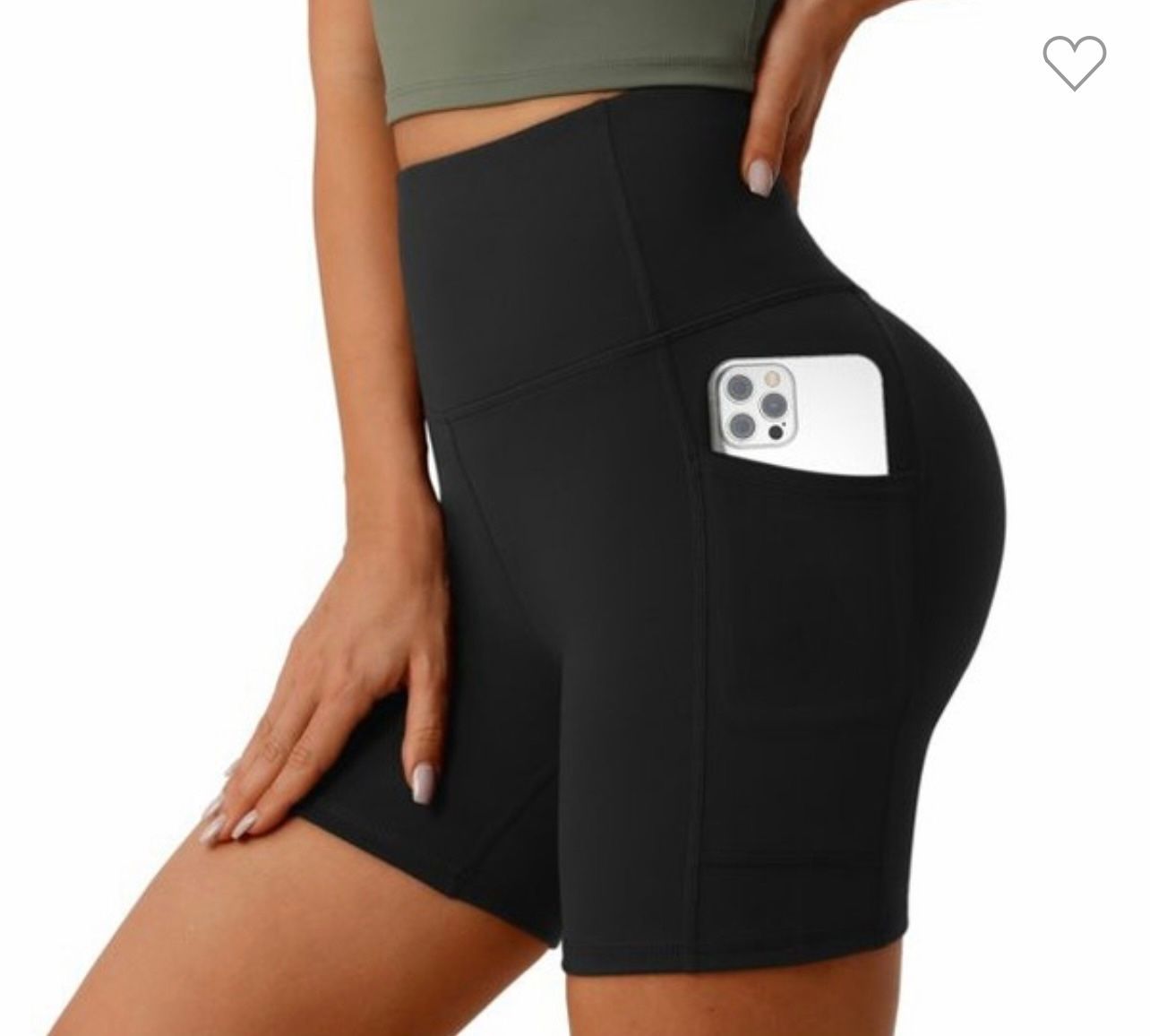 Lets Fit  High Waist Yoga/Active W/Pocket, Color: Black, Size: S