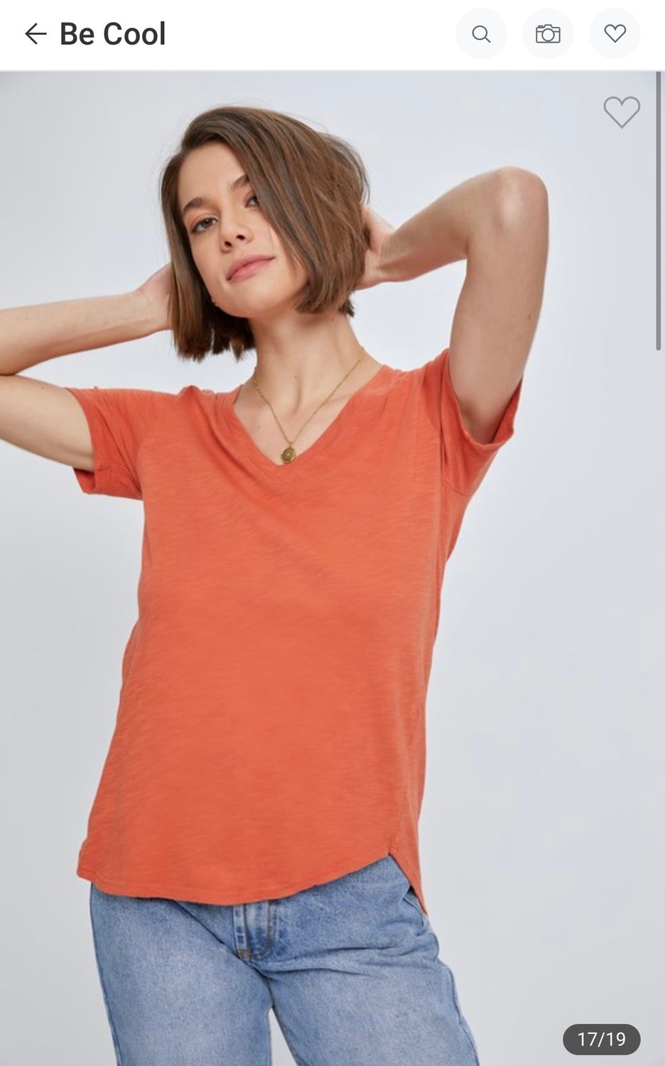 Be Cool Riley Tee, Color: Orange, Size: S