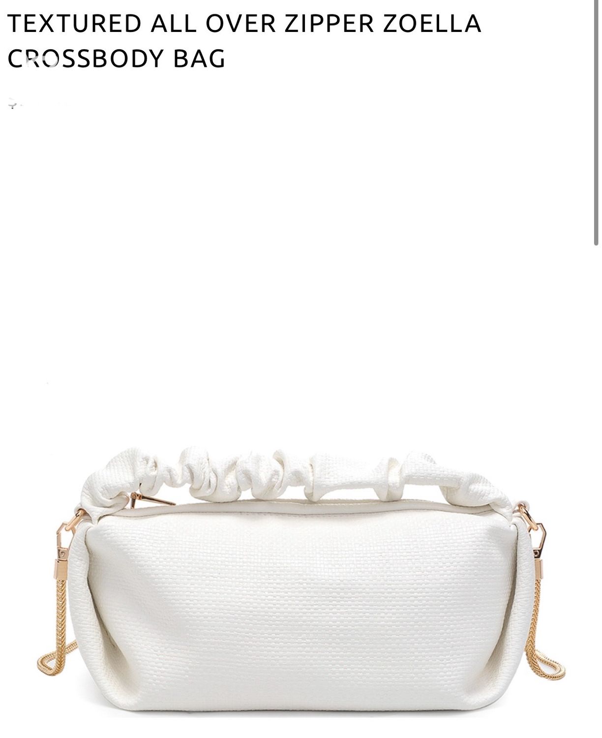 Urban Expressions Textured All Over Zipper Zoella, Color: White