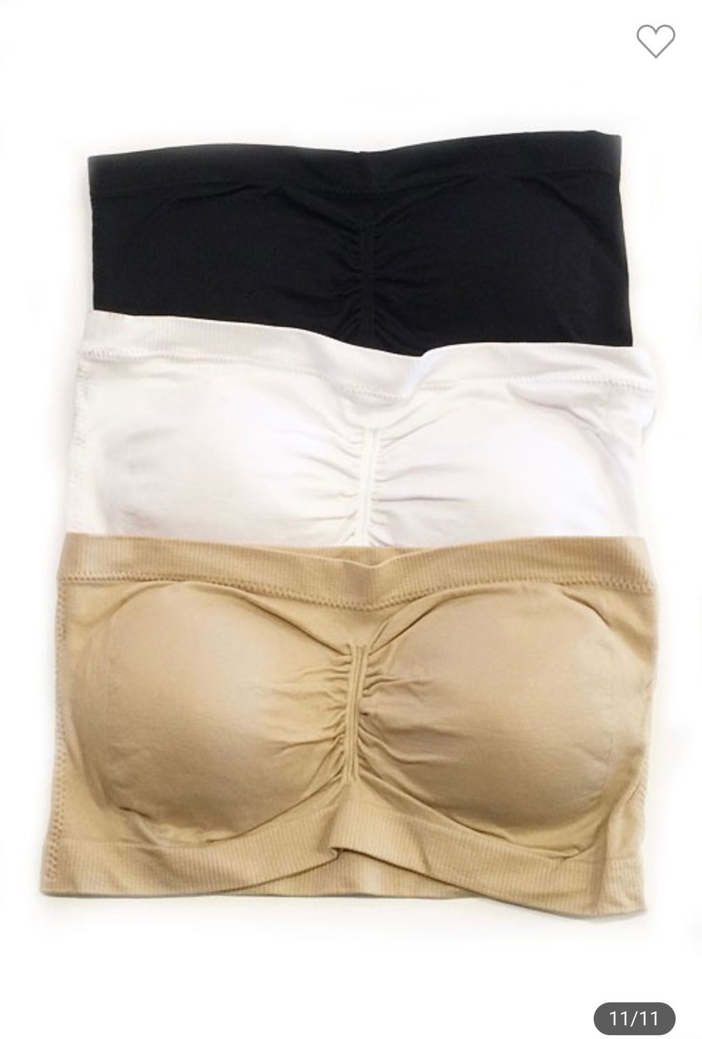 Anemone Seamless Bandeau, Color: Beige, Size: 32A-36C