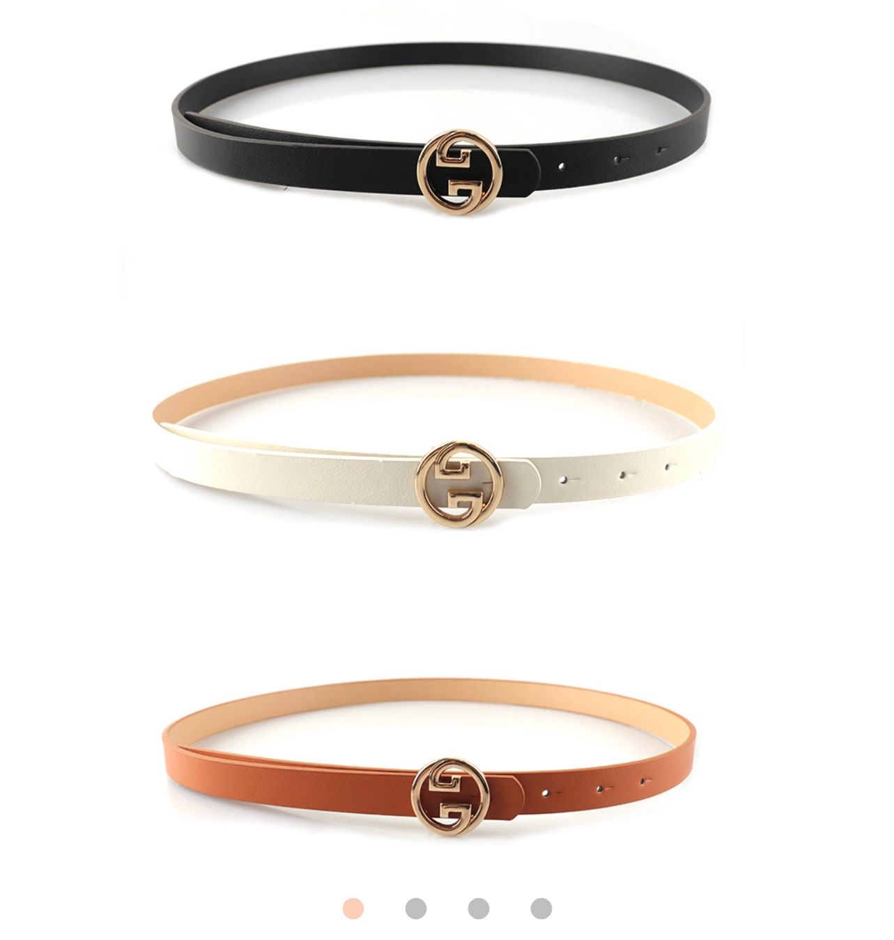 Belt Round Buckle, Color: Blk