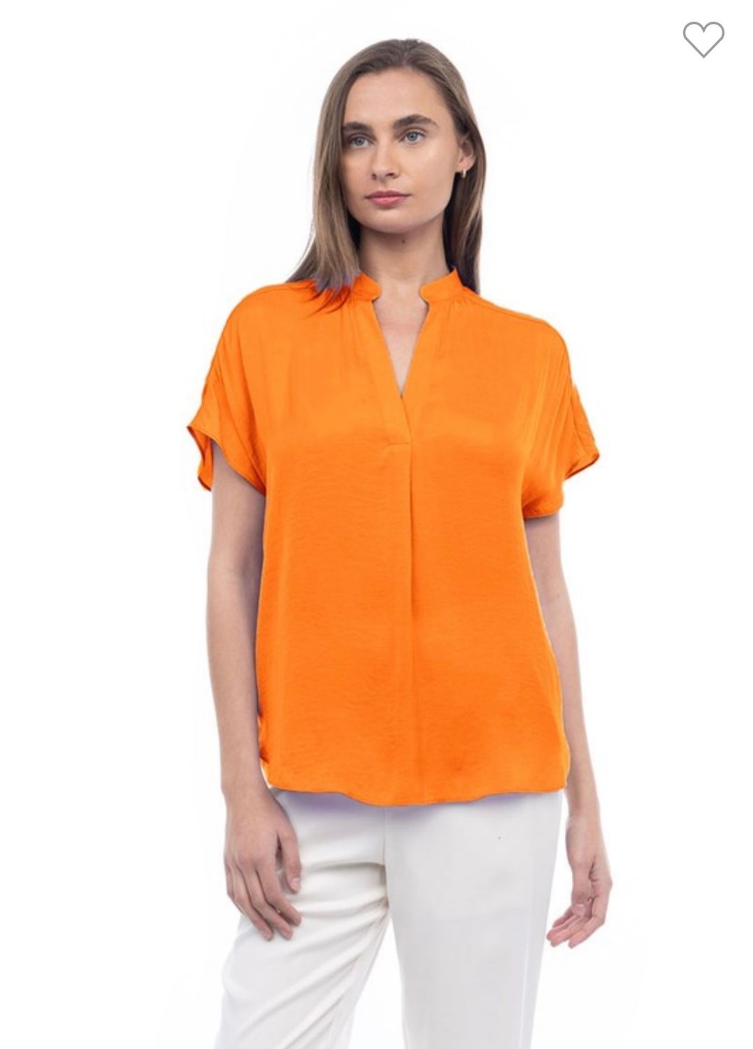 Naked Zebra Drop Shoulder Blouse, Color: Orange, Size: S