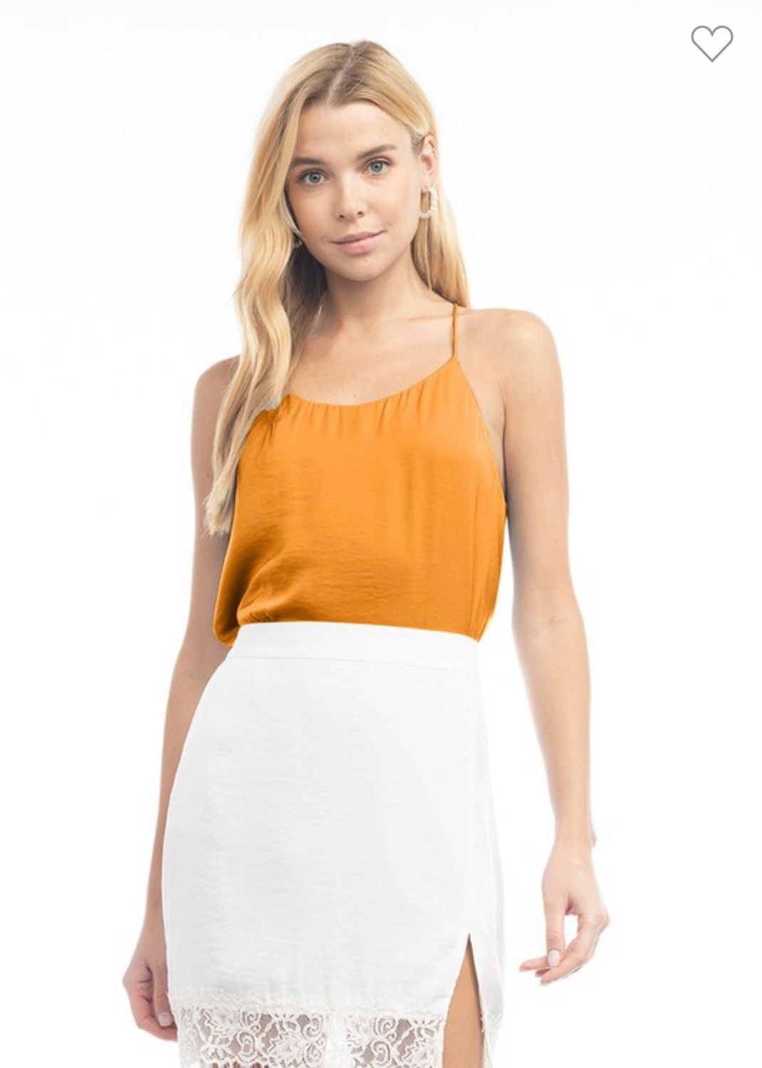 Naked Zebra Racer Back Cami, Color: Orange, Size: S