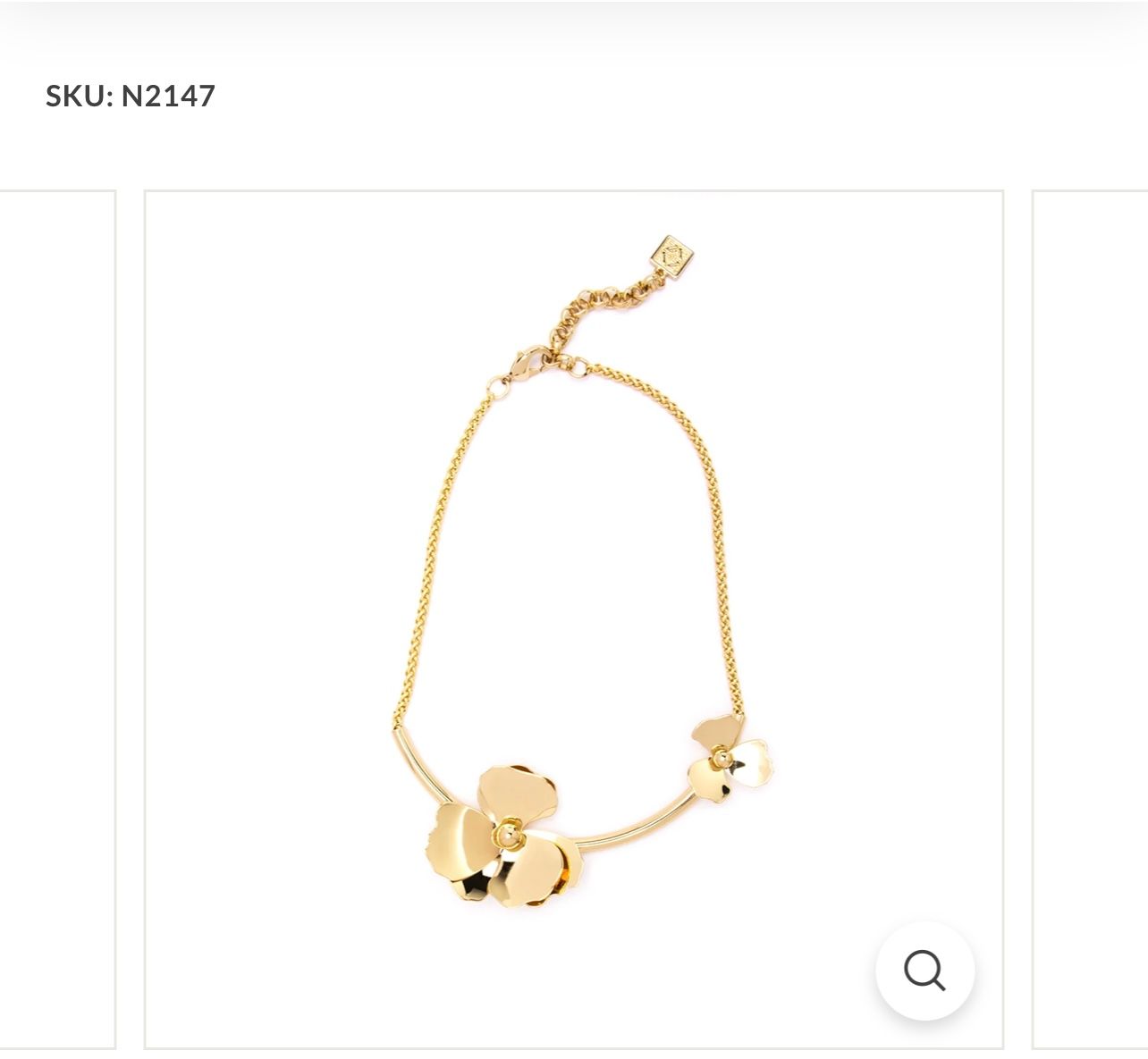 Zenzii Metal Flower Collar, Color: GLD