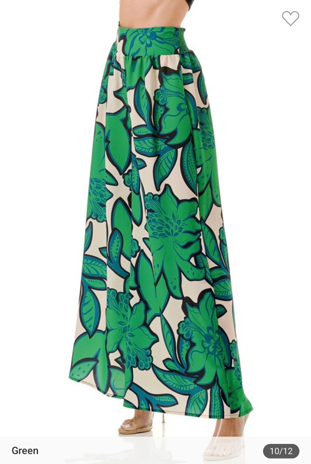 Ariella Printed Palazzo Pants, Color: Green, Size: S