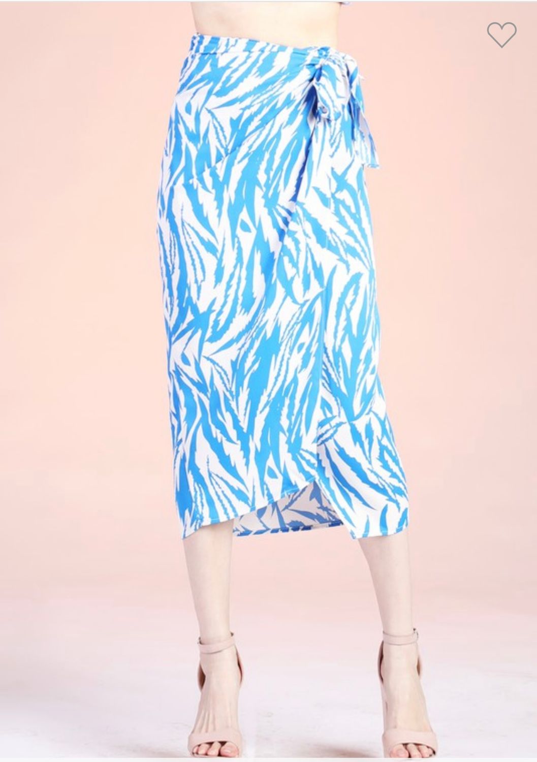 Tyche ThunderBolt Wrap Midi Skirt, Color: Blue, Size: S