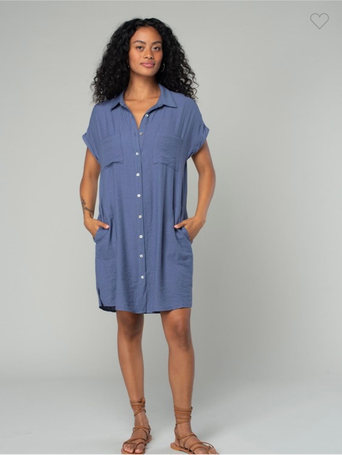 LoveStitch SLV ShirtDress, Color: Dark, Size: S
