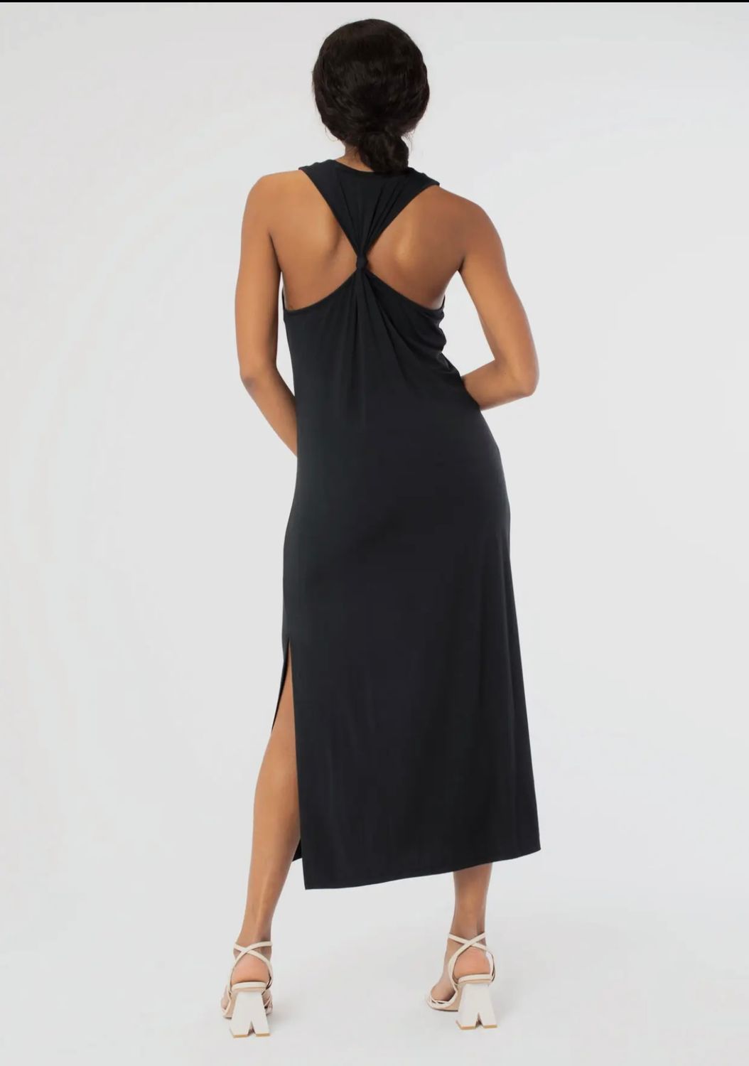 LoveStitch Knotted RacerBack Maxi, Color: Black, Size: S