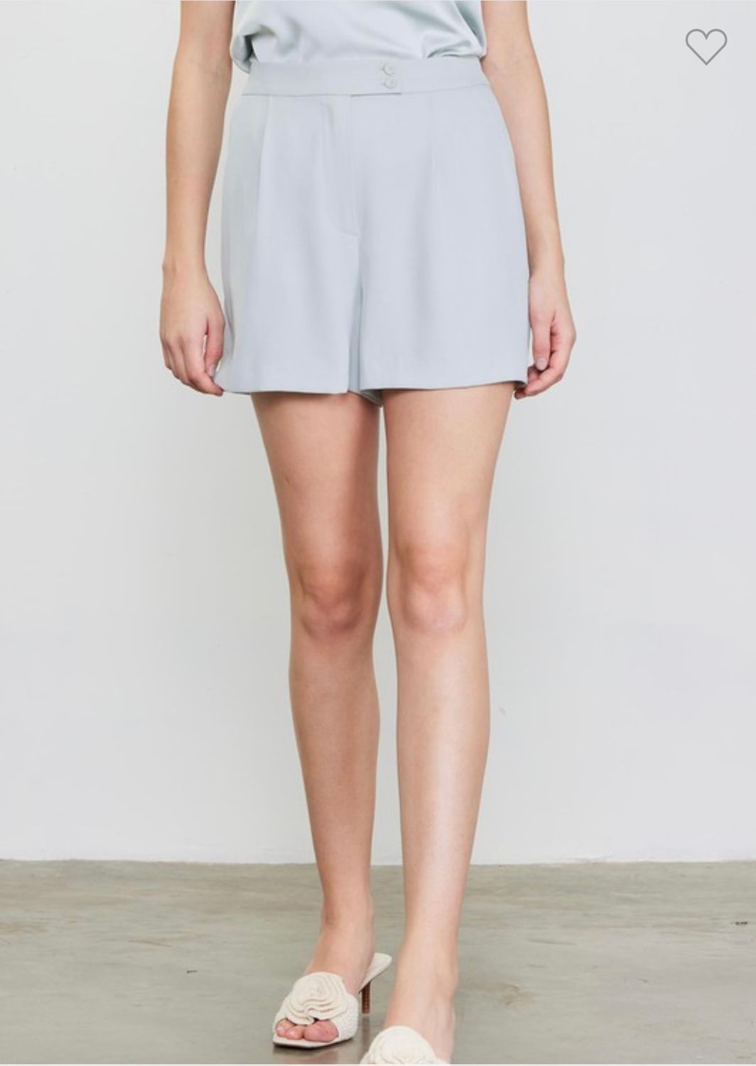 Skies are Blue Tailored Shorts, Color: Dove Gey, Size: XS