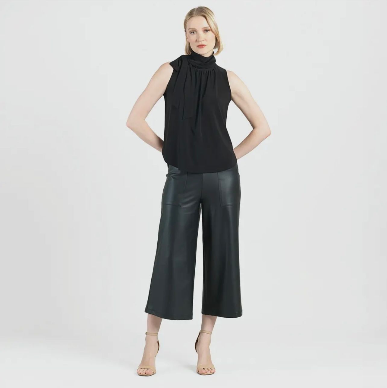 Clara Sun Woo Mock Neck, Size: XS, Color: Black