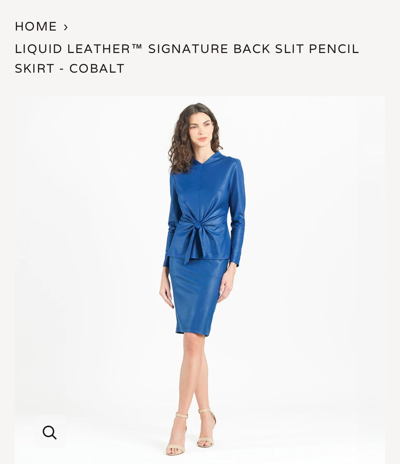 Clara SunWoo Liquid Leather Skirt, Size: S, Color: Cobalt