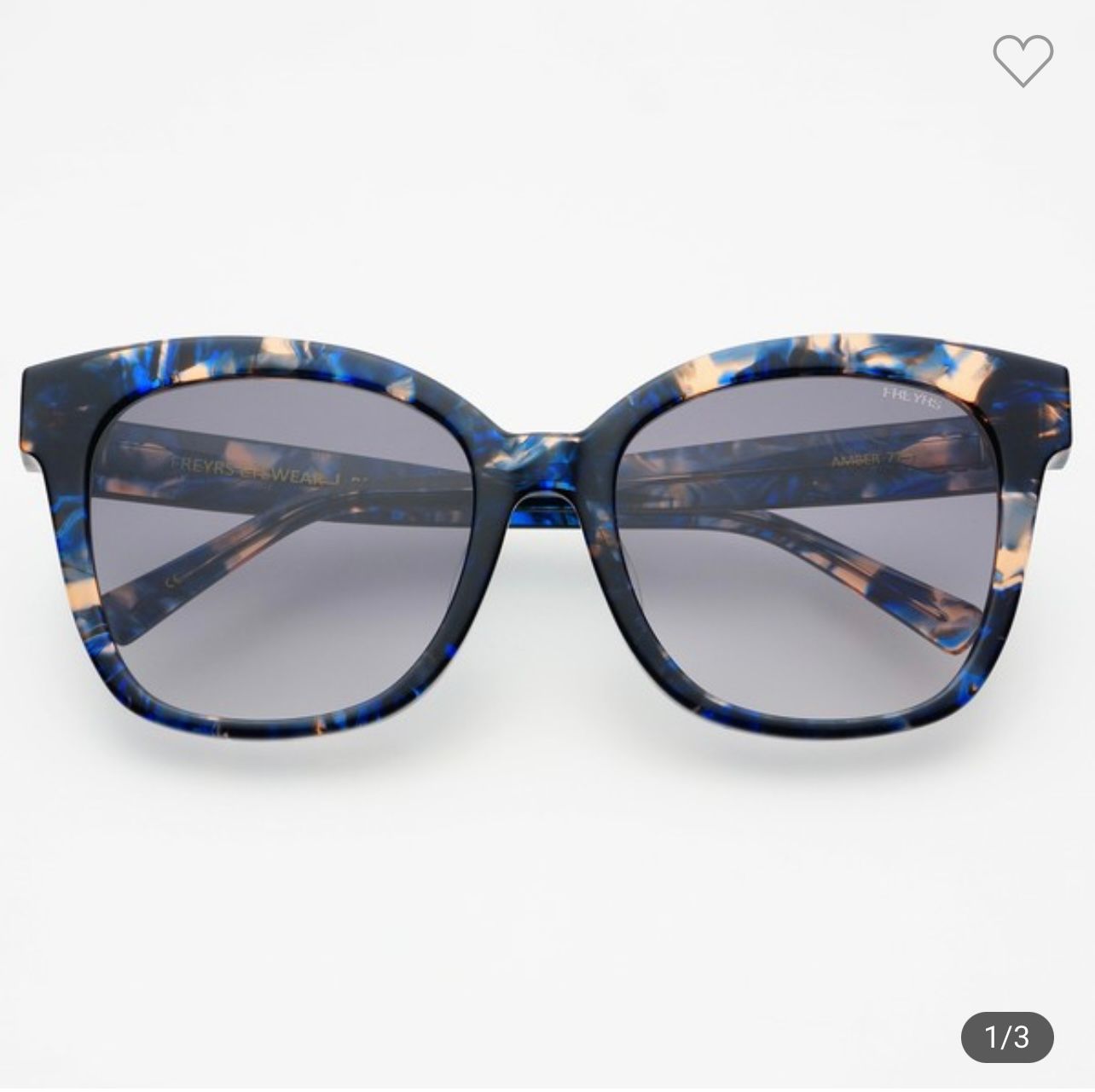Sunglasses Amber Cat Eye by Freyers, Color: Blue