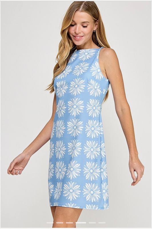 2 Hearts Solid Crepe Square Neck Sleeveless W/Back Zip