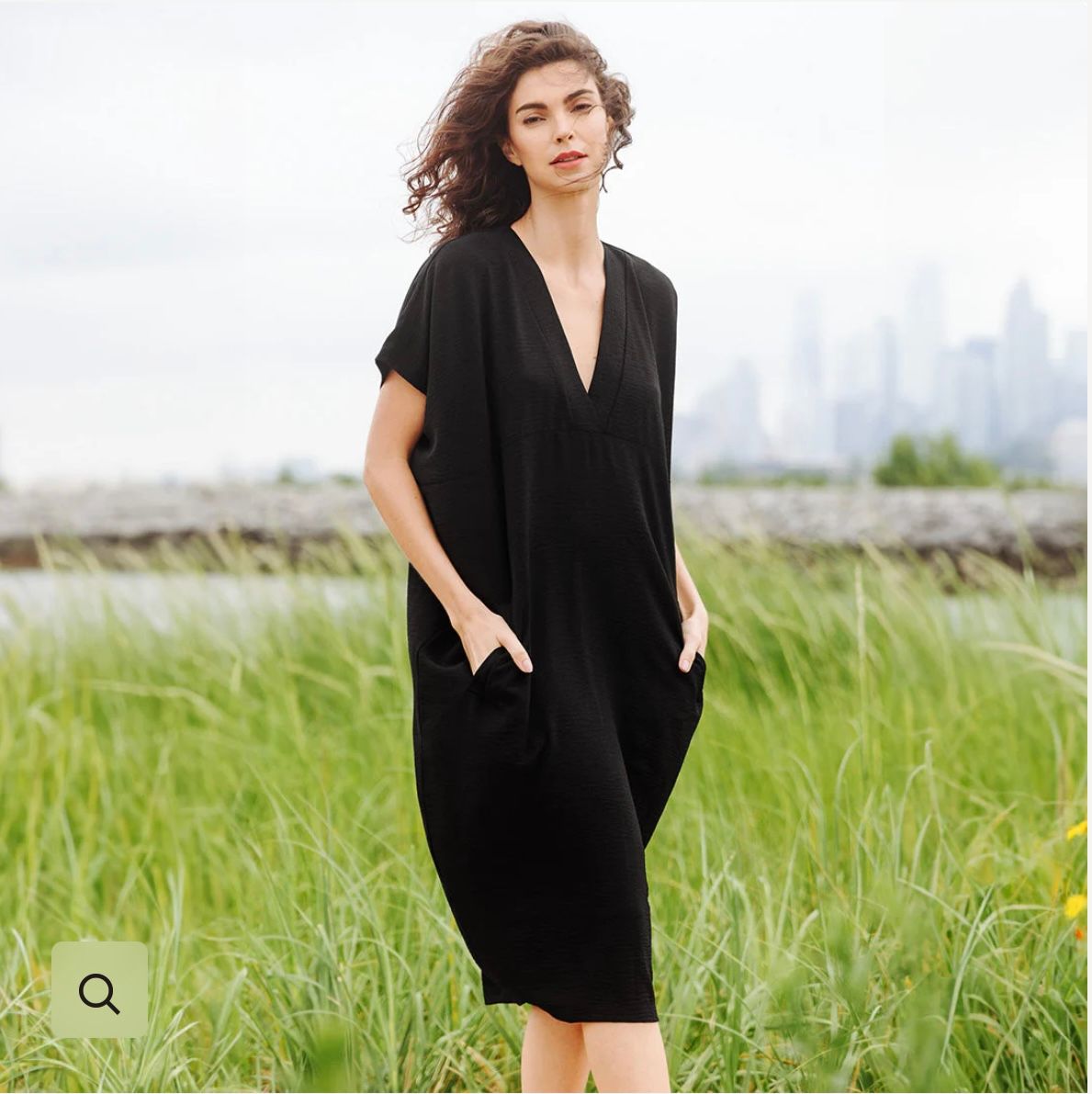 Clara Sun Woo Pocket Dress, Color: Black, Size: 10/12