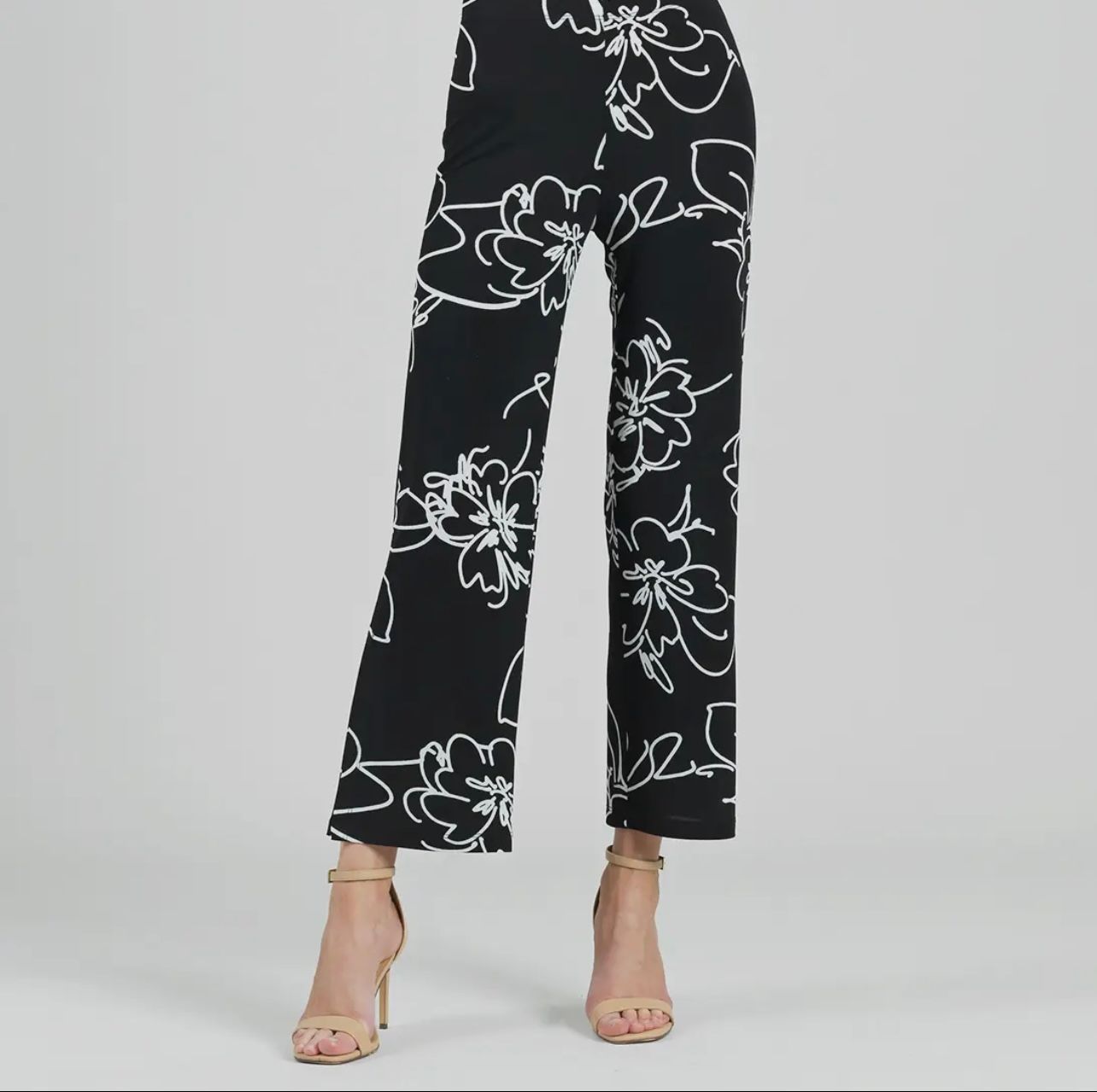 Clara Sun Woo Pull on Ankle Pant, Color: Black/White, Size: XS