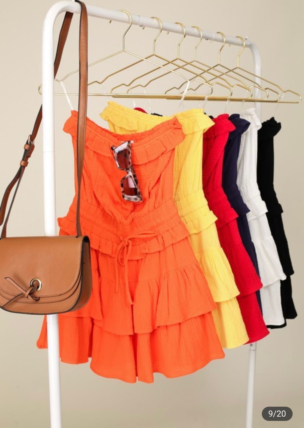 Timing Ruffled Tiered Dress, Color: Yellow, Size: S