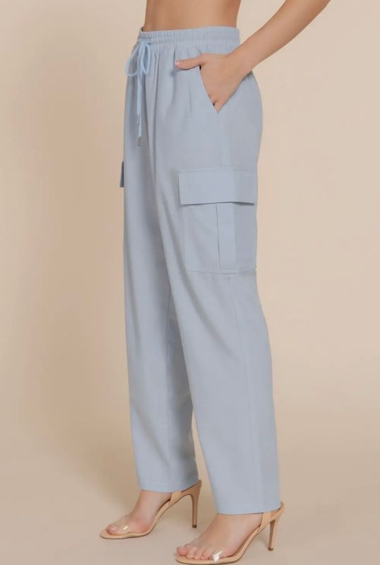 Active Basic Linen Cargo Pants