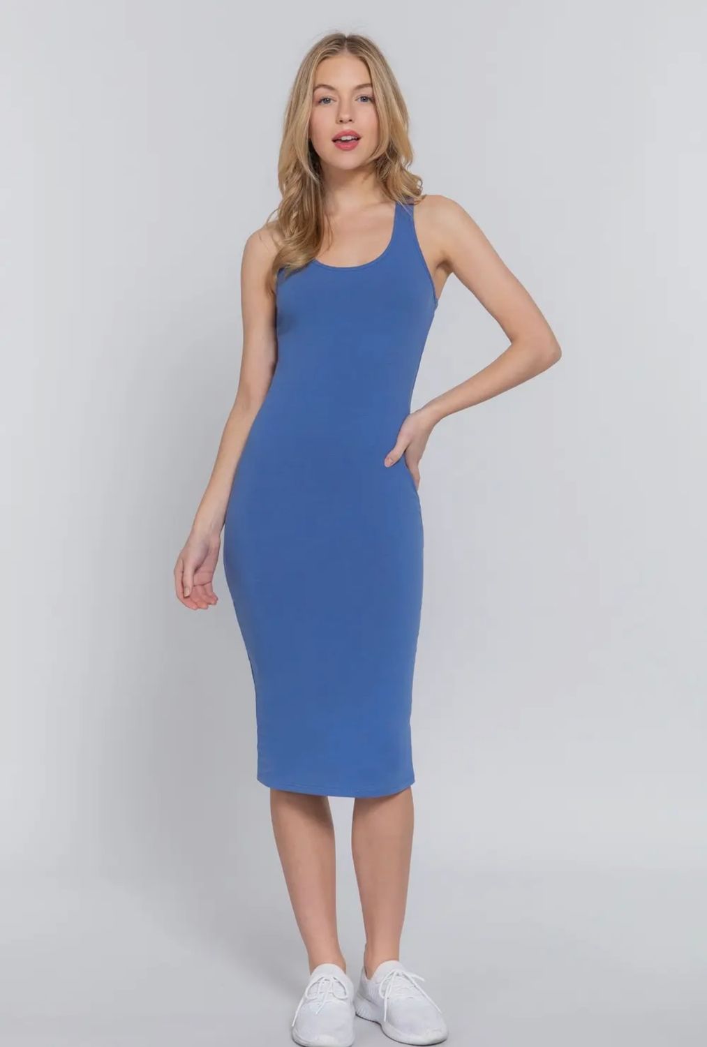 Active Basic Sleeveless Racerback, Size: S, Color: Blue