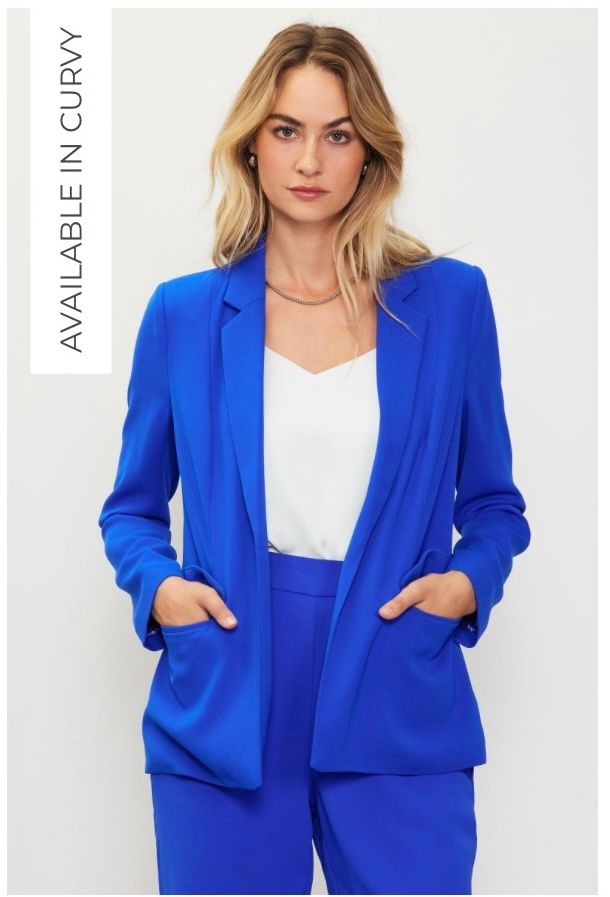 Skies Are Blue Electric Blue Jacket, Color: E. Blue, Size: XS