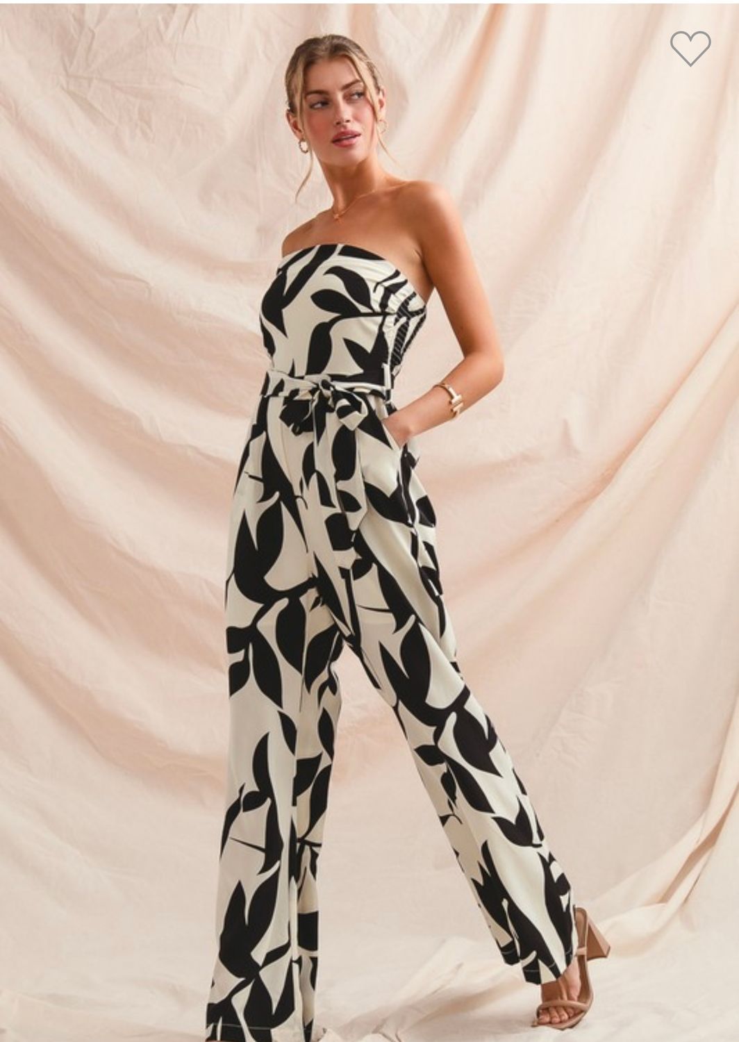 So Me Strapless Tube Top Jumpsuit, Color: Black, Size: S