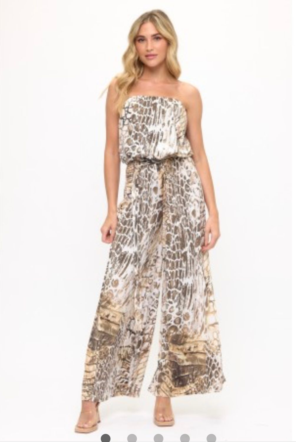 Ariella Tube Jumpsuit w/Belt, Size: S, Color: Brown
