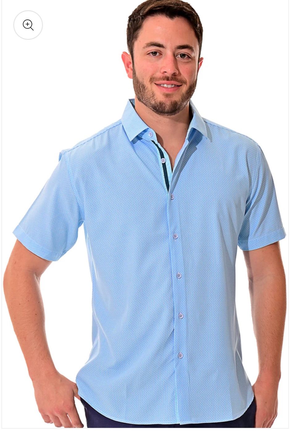 JMP Short Sleeve Shirt Spandex, Size: S, Color: Blue