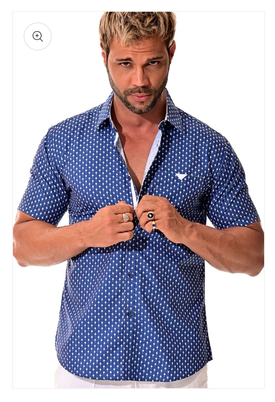 JMP Microfiber SS w/Pocket, Color: Navy, Size: S
