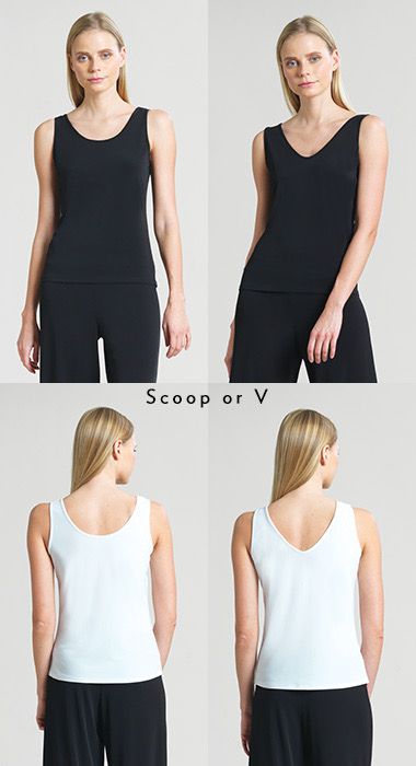 Clara Sun Woo Scoop Neck Tank, Color: Black, Size: XS