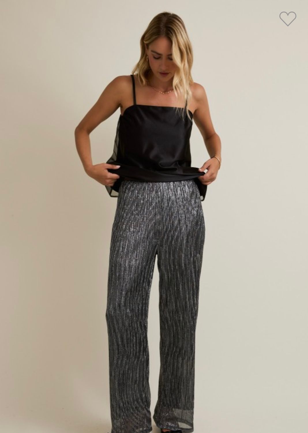 Gilli Metallic Pants, Color: Silver, Size: S