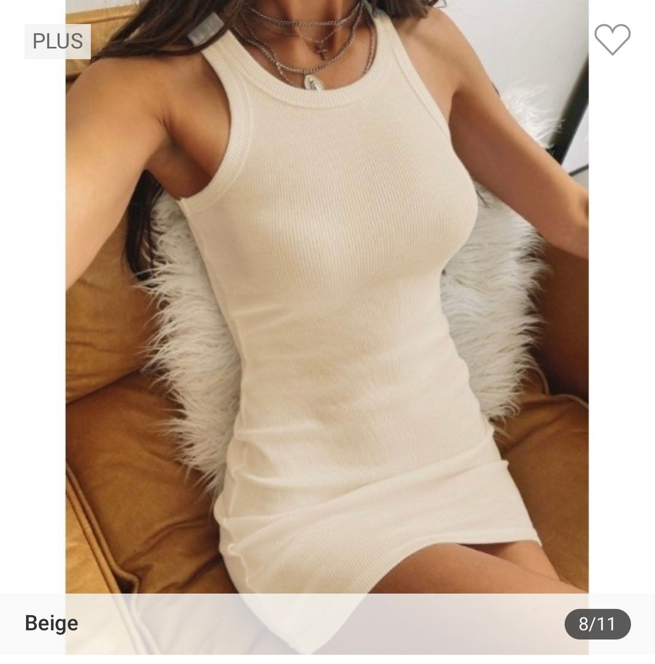 Janes Slim FIt Dress, Color: Beige, Size: S/M