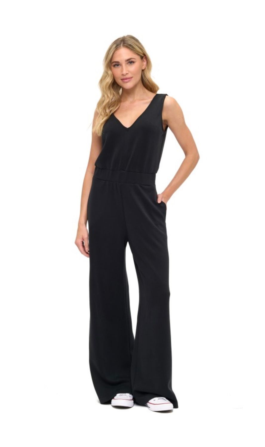 Ariella Tank Jumpsuit Scuba, Color: Black, Size: S