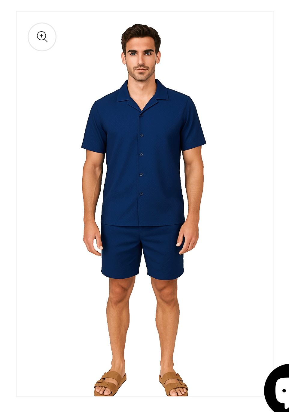 JMP Men 2 Piece Short &amp; Shirt, Color: Navy, Size: S