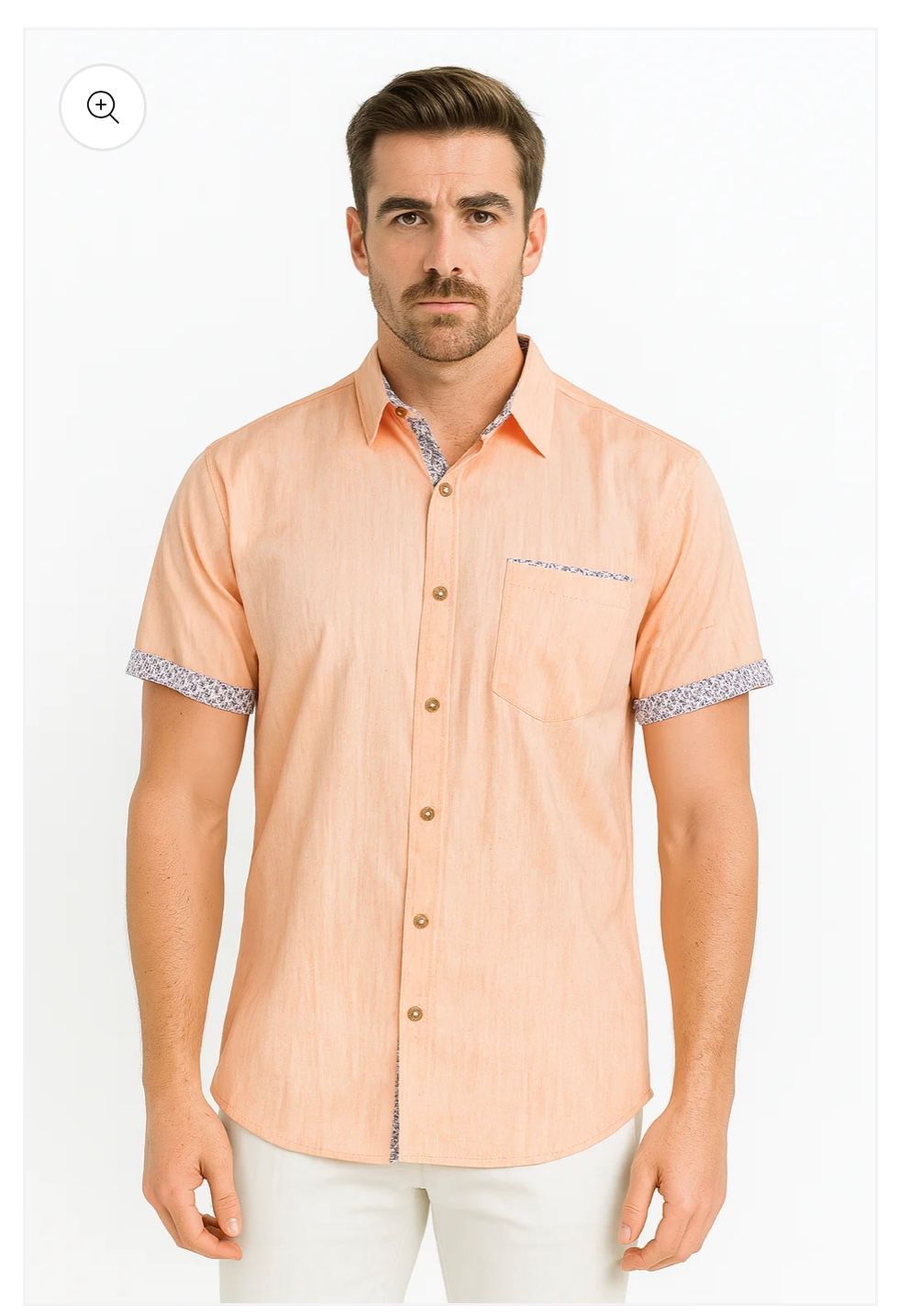 JMP Mens S/S Contrast, Color: Orange, Size: M