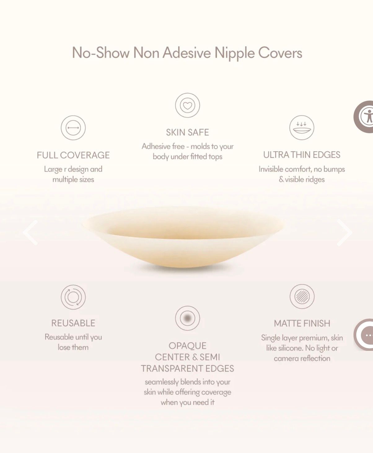 Nood No Show No Adhesive, Size: 4 in